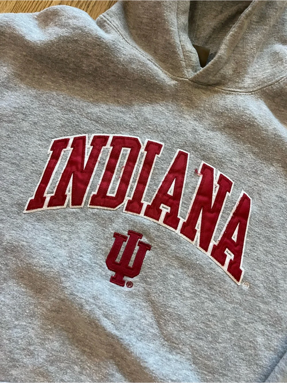 Vintage Reebok Heisman Indiana Hoosiers Hoodie Mens Small Grey IU Sweatshirt - Picture 2 of 5